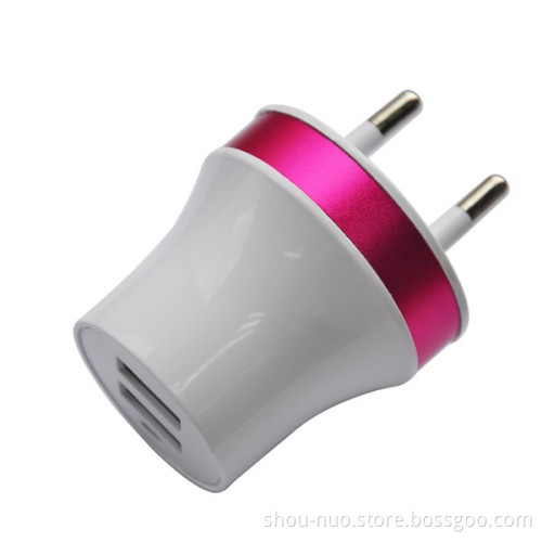 high quality 2 in 1 smart eu dual usb home charger